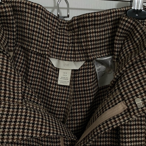H&M Paper-bag Houndstooth Pants - Picture 5 of 6